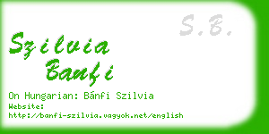 szilvia banfi business card